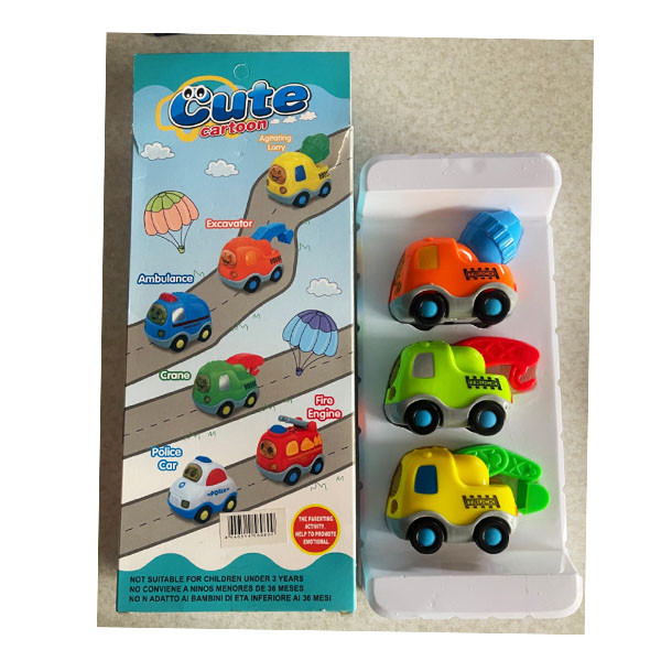 ماشین بازی مدل Cute-Cartoon بسته 3 عددی