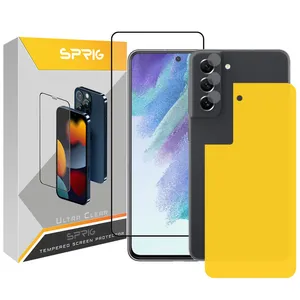 محافظ لنز دوربین اسپریگ مدل FU-LenSH مناسب برای گوشی موبایل سامسونگ Galaxy S21 FE 5G به همراه محافظ صفحه نمایش و محافظ پشت گوشی