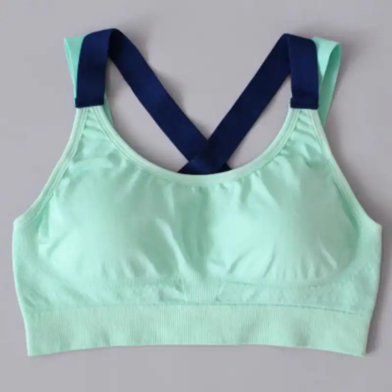 نیم تنه ورزشی زنانه مدل پشت ضربدری رنگ سبز