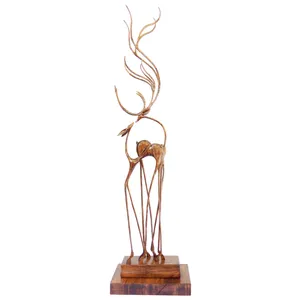 مجسمه چوبی غزال عاشق مدل RS 825