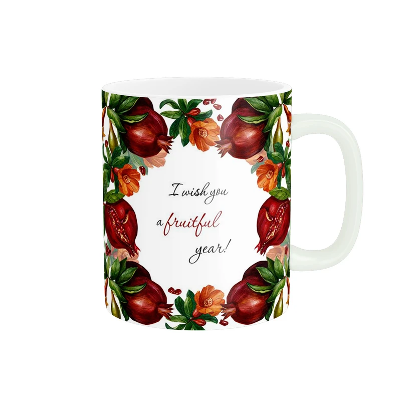 ماگ پاد آفرین مدل فانتزی طرح پاییزی شب یلدا شب چله انار کد p11662