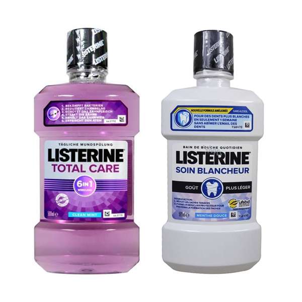 دهان شویه لیسترین مدل Total Care - Blancheur حجم 500 میلی لیتر بسته 2 عددی دهان شویه لیسترین مدل Total Care - Blancheur حجم 500 میلی لیتر بسته 2 عددی