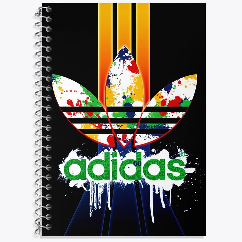 دفتر زبان 50 برگ خندالو مدل دو خط طرح آدیداس (Adidas) کد 36955