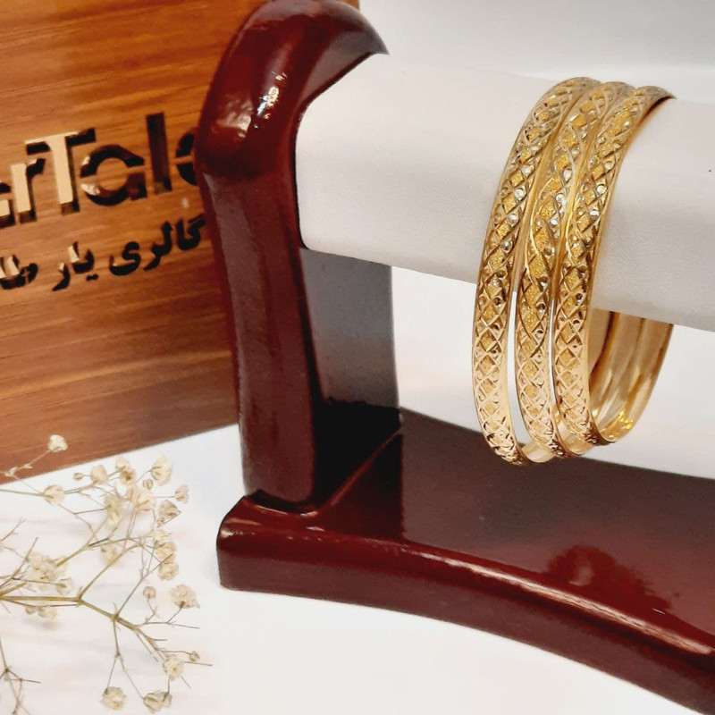 النگو طلا 18 عیار زنانه گالری یارطلا کد AL07-G-4 النگو طلا 18 عیار زنانه گالری یارطلا کد AL07-G-4
