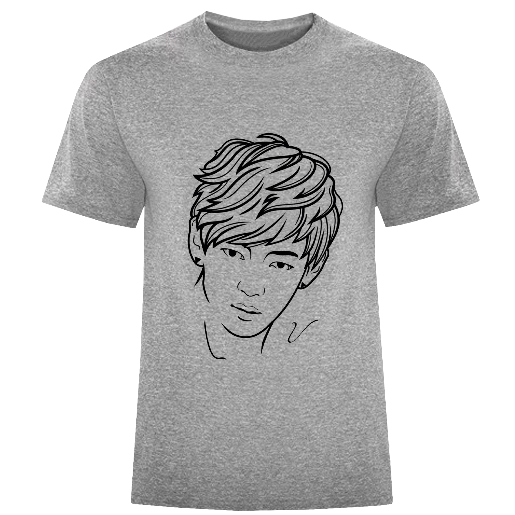 تی شرت آستین کوتاه مردانه مدل پسرکره ای D901