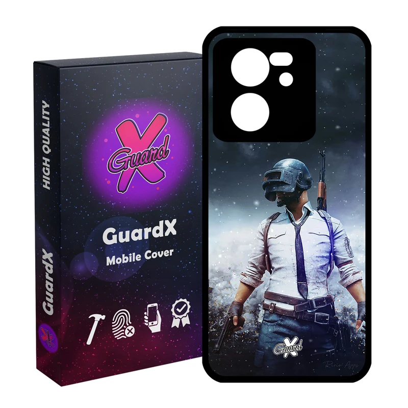 کاور گارد ایکس طرح Pubg مدل Glass10039 مناسب برای گوشی موبایل شیائومی 13T/13T Pro/Redmi K60 Ultra