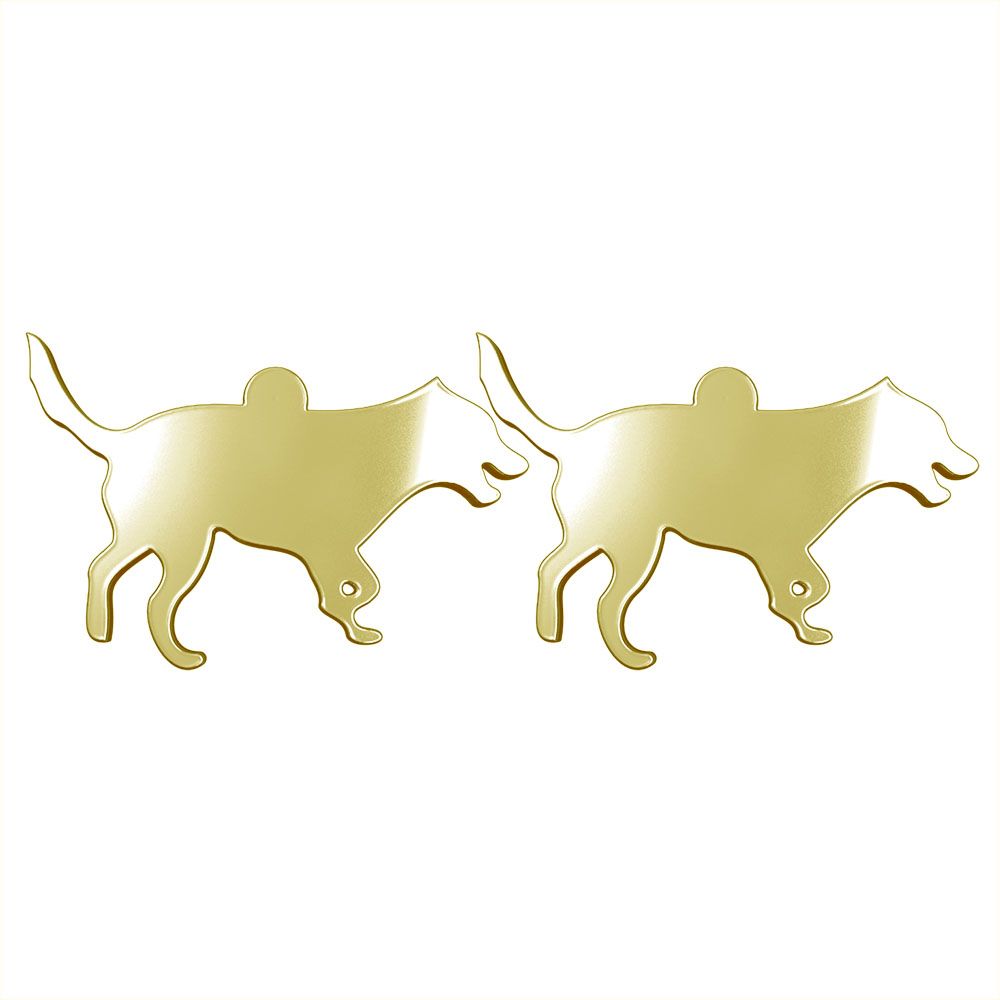 گوشواره طلا 18 عیار زنانه مدوپد مدل سگ کد GA1-16557 -  - 2