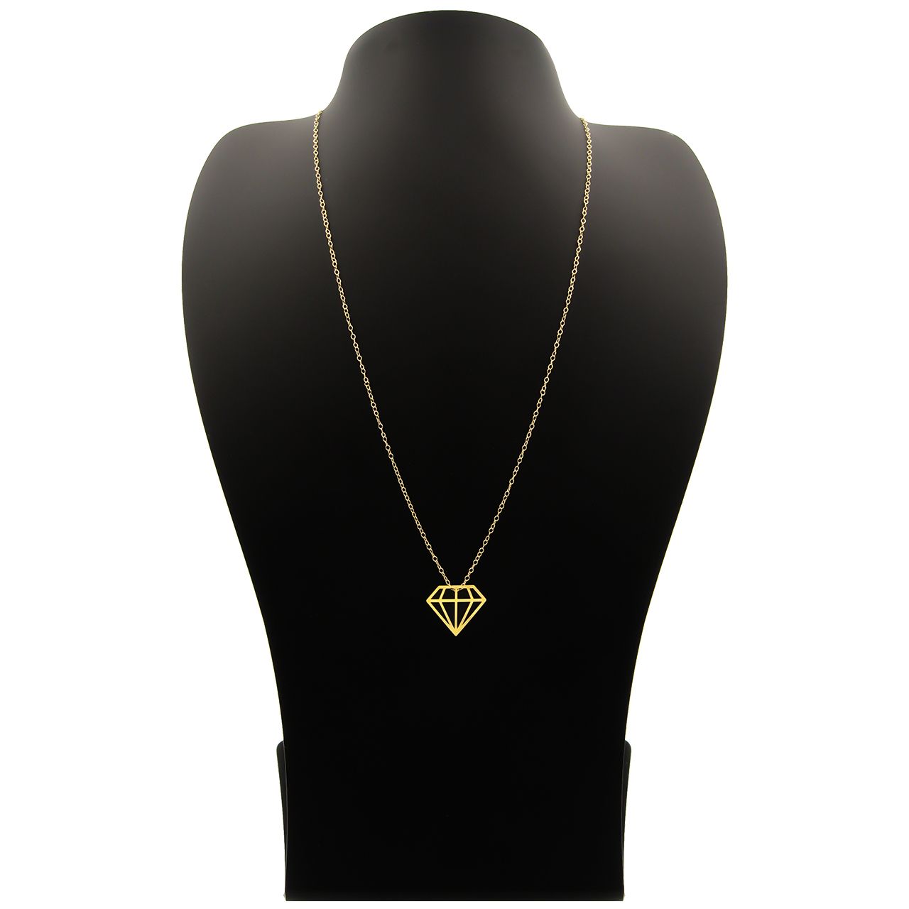 گردنبند طلا 18 عیار زنانه کاپانی طرح الماس کد KN023 -  - 4