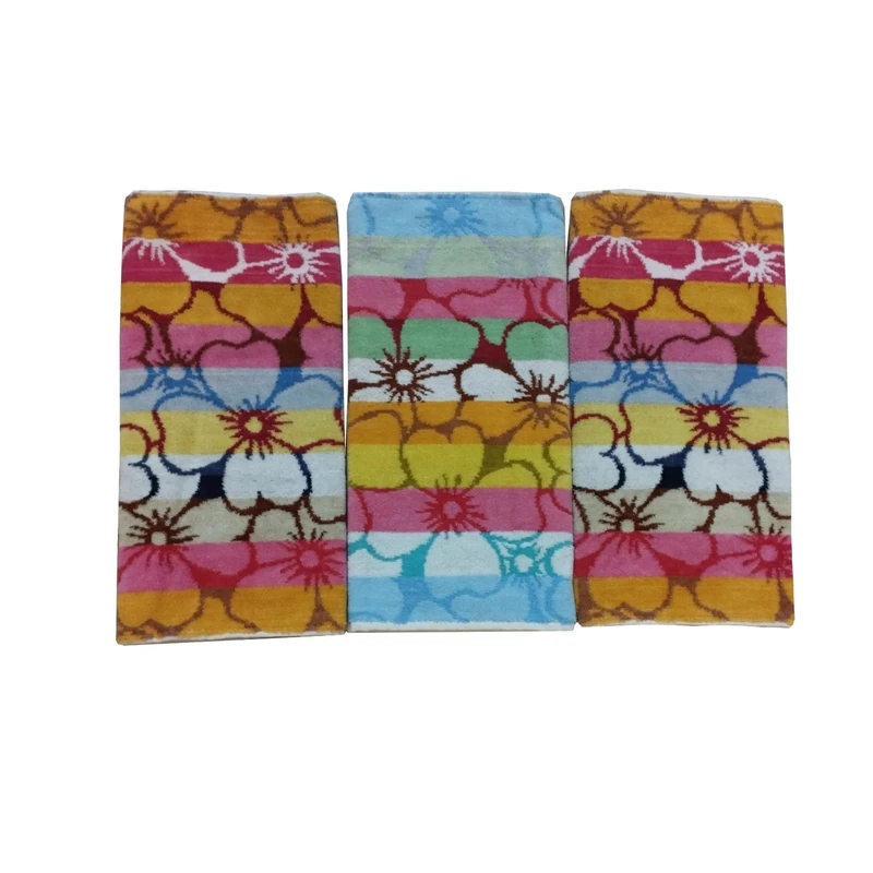 حوله دستی آلامع طرح flower سایز 40×80 مجموعه 3 عددی