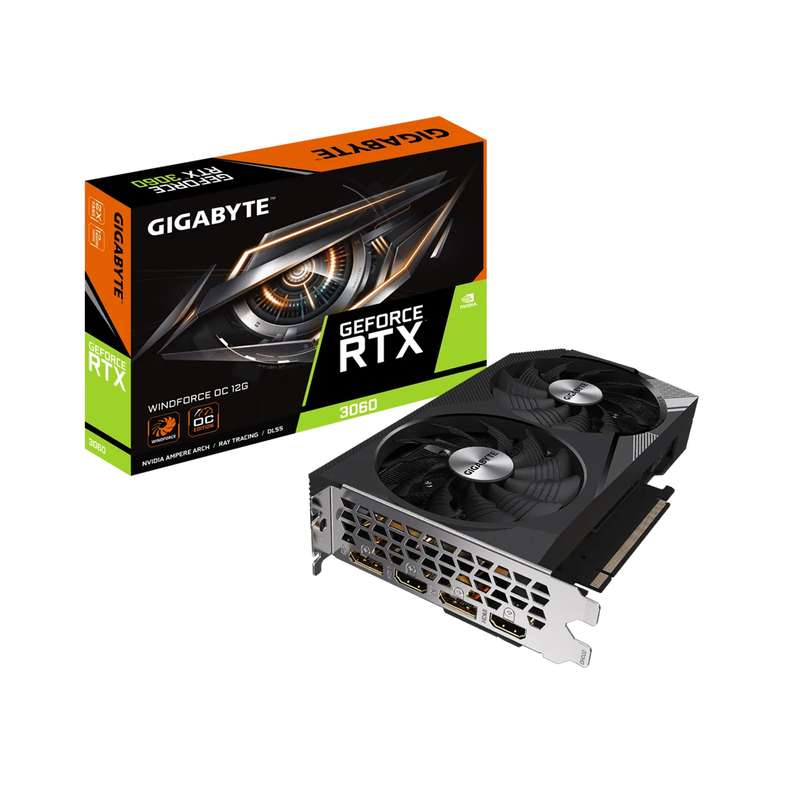 کارت گرافیک گیگابایت مدل GeForce RTX™ 3060 WINDFORCE OC 12G کارت گرافیک گیگابایت مدل GeForce RTX™ 3060 WINDFORCE OC 12G