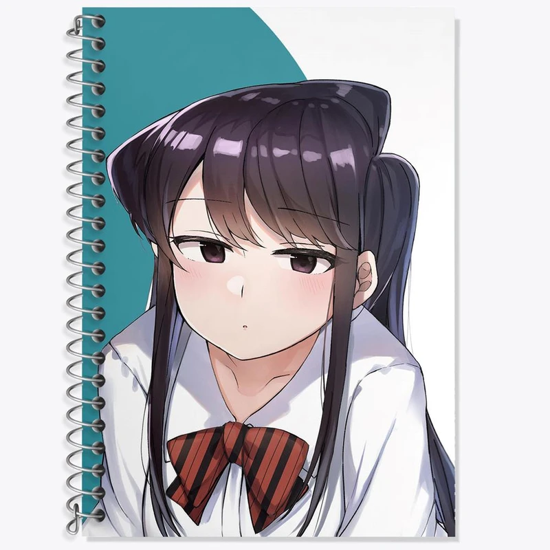 دفتر زبان 50 برگ خندالو مدل دو خط طرح انیمه کومی سان کد 16066