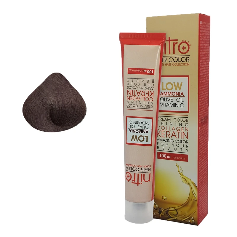 رنگ مو نیترو پلاس شماره 3.3 حجم 100 میلی‌لیتر رنگ قهوه‌ای زیتونی تیره