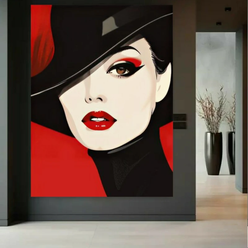 پوستر مدل چهره دختر ساده آرایشگاه زنانه کد FP104714