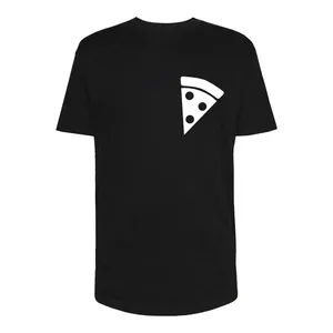 تی شرت لانگ مردانه مدل PIZZA SLICE کد P017 رنگ مشکی