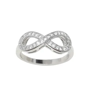 انگشتر نقره زنانه مدل بینهایت  کد 10072