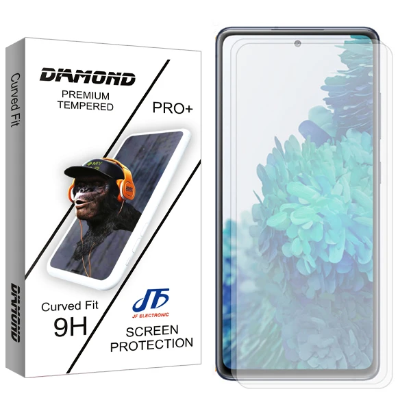 محافظ صفحه نمایش شیشه ای جی اف مدل Diamond Pro مناسب برای گوشی موبایل سامسونگ Galaxy S21 FE بسته دو عددی