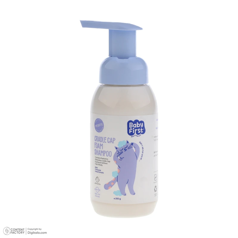 عکس شماره 4 : شامپو نوزاد بیبی فرست مدل پری بیوتیک وزن 250 گرم