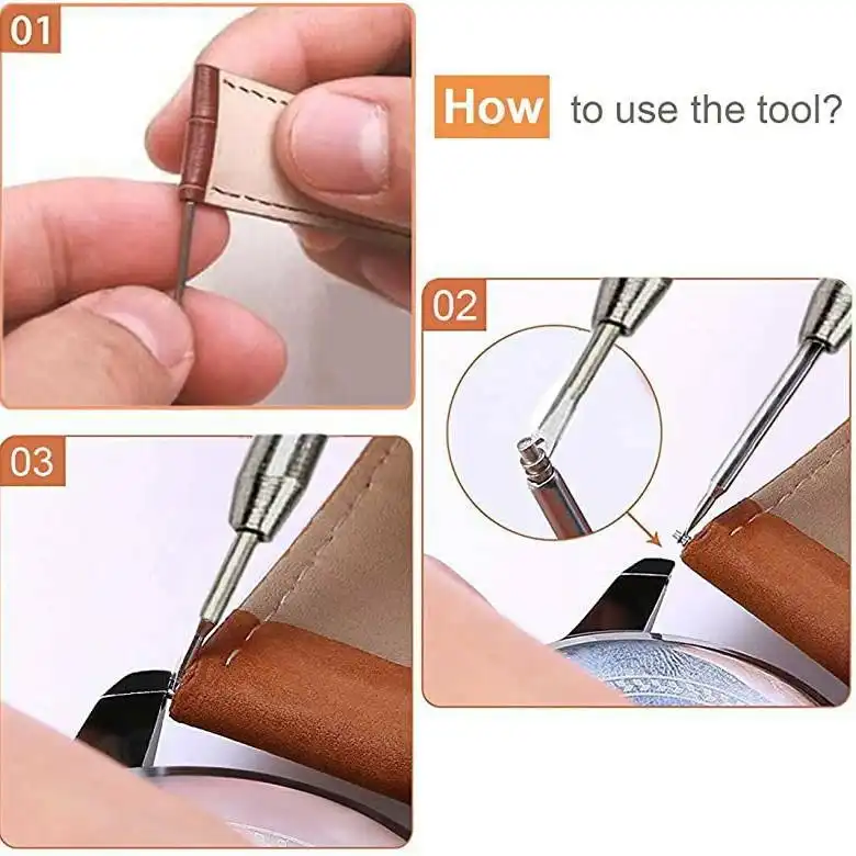 پین بند ساعت مچی مدل PN 22 بسته 4 عددی به همراه ابزار تعویض پین بند ساعت