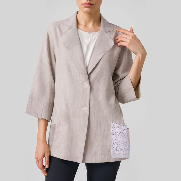 مانتو زنانه نیزل مدل 580 رنگ کرم