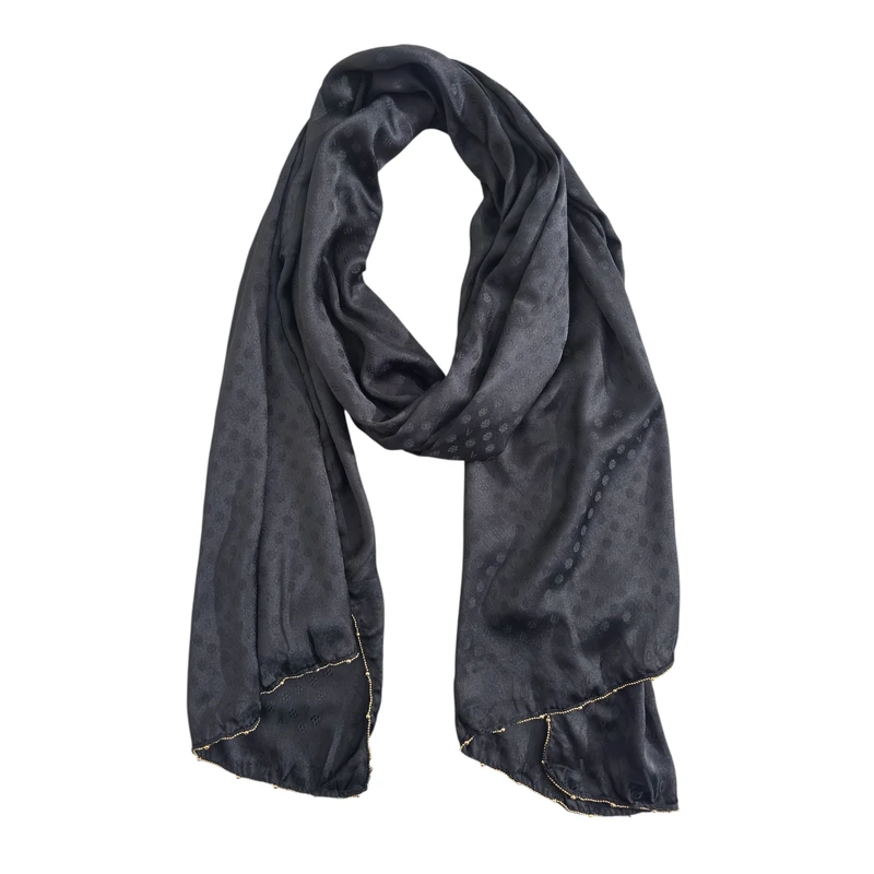 شال زنانه مدل ژاکارد دور زنجیر کد r358s14