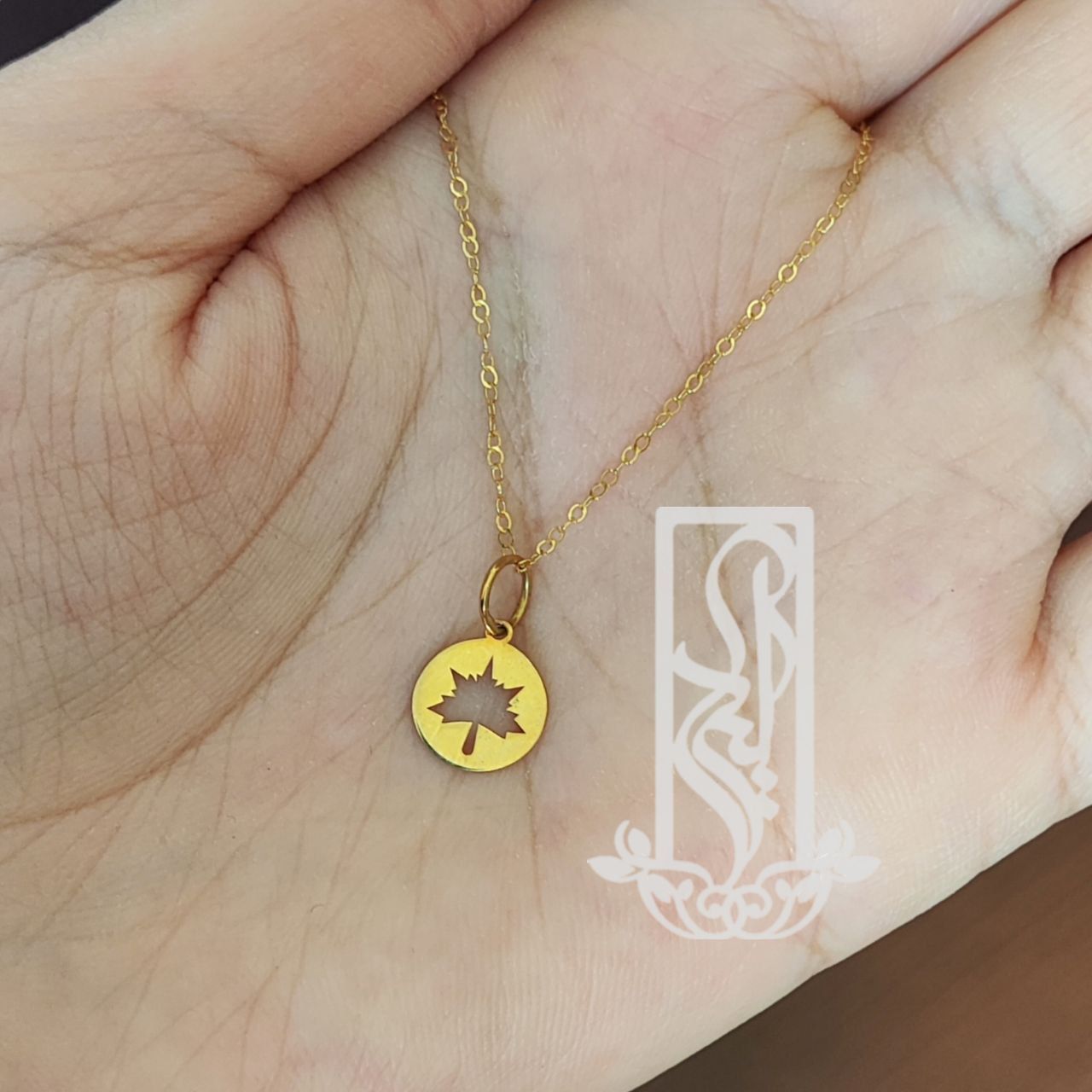 گردنبند طلا 18 عیار زنانه لیردا مدل برگ ngn - - 3