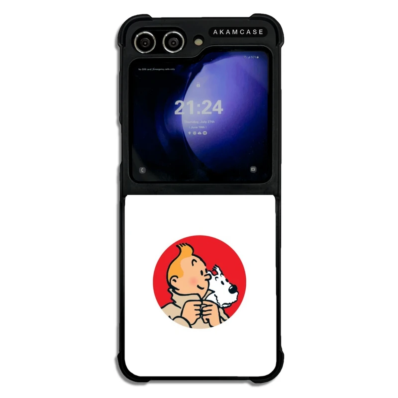 کاور آکام مدل AMC-WSGZFLIP5-TINTIN-21مناسب برای گوشی موبایل سامسونگ Galaxy Z Flip 5