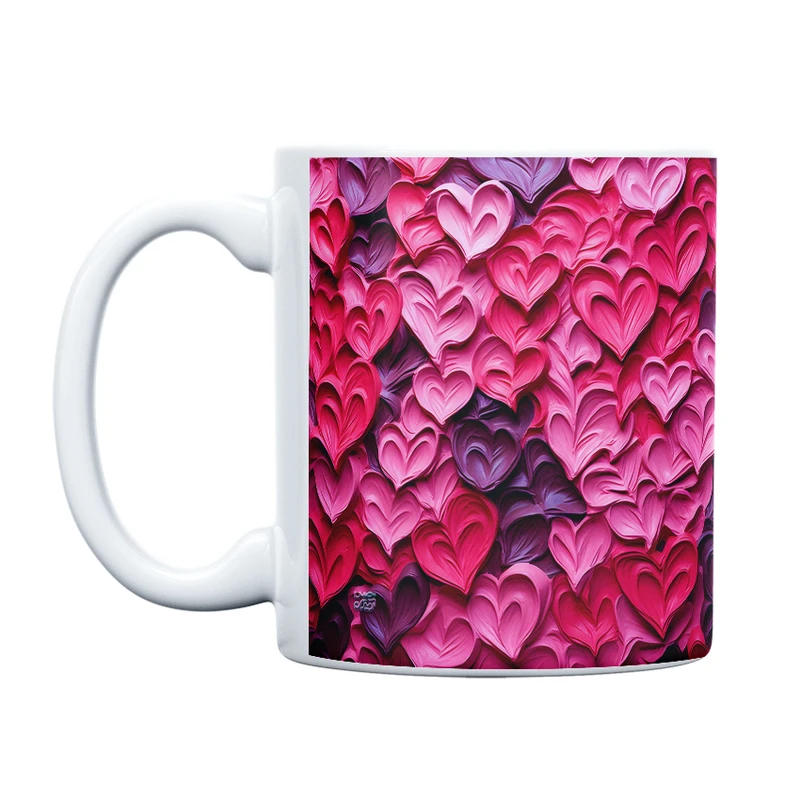 ماگ حس آمیزی طرح عاشقانه مدل قلب زیبا کد 53