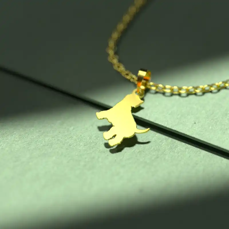 گردنبند طلا 18 عیار زنانه مدوپد مدل سگ کد J2-1-1197