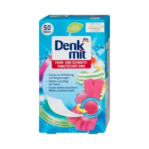 دستمال جذب رنگ لباس دنک میت مدل 3in1 بسته 50 عددی