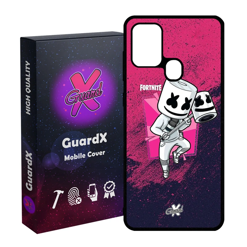 کاور گارد ایکس طرح Fortnite مدل Glass10031 مناسب برای گوشی موبایل سامسونگ Galaxy A21s