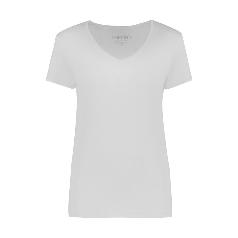 تی شرت زنانه کوتون مدل 0YAK13640OK-White