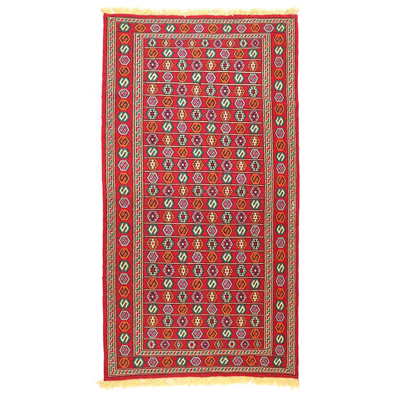 گلیم دستبافت دو ونیم متری مدل کردی کد 1409416