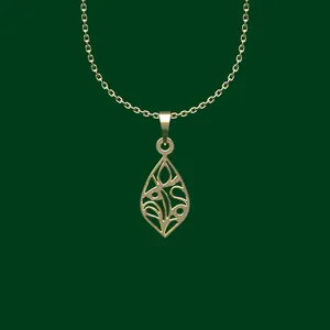 گردنبند طلا 18 عیار زنانه مدوپد مدل هندسی کد FF2-1-1147