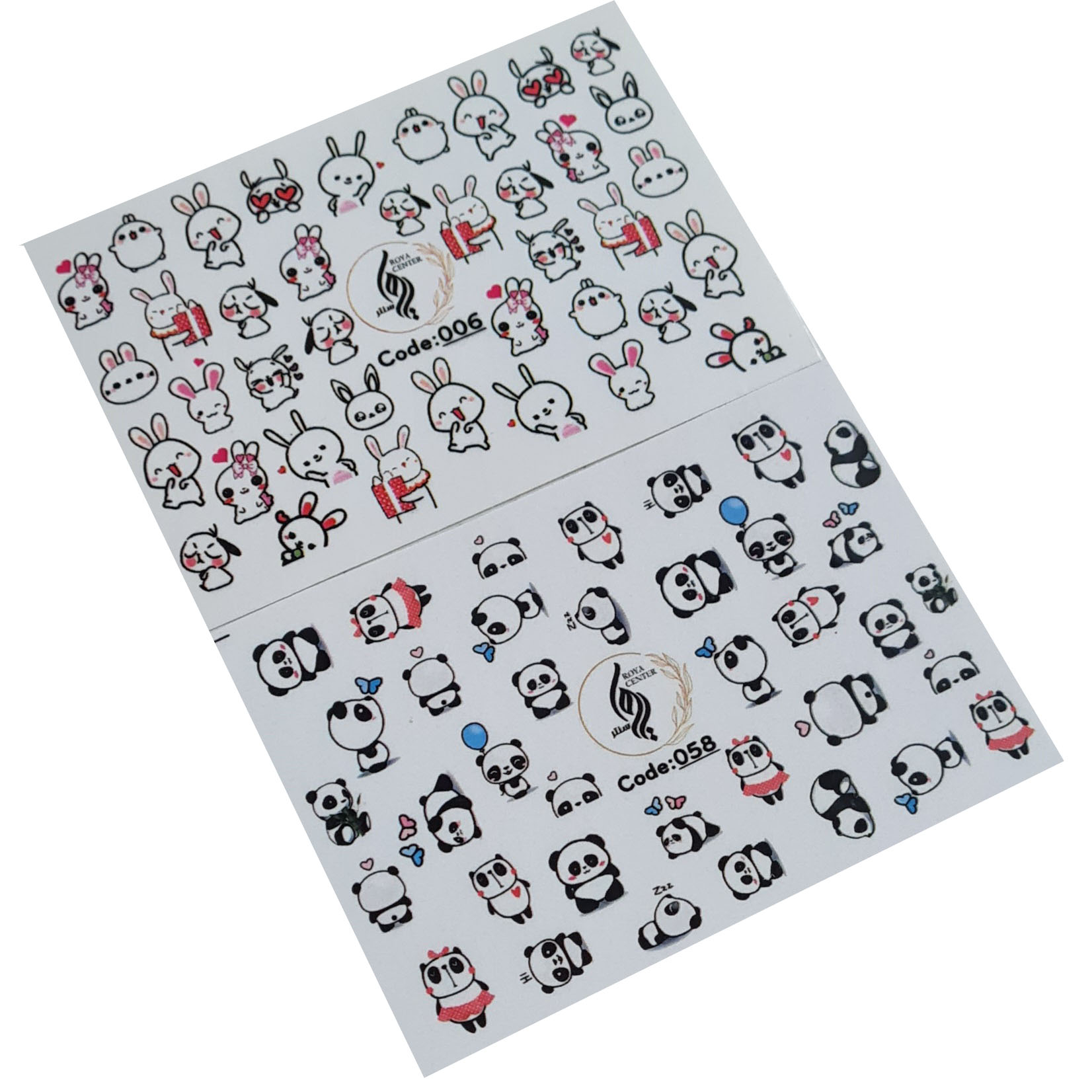 برچسب لنز ناخن رویاسنتر مدل 658 مجموعه 2 عددی