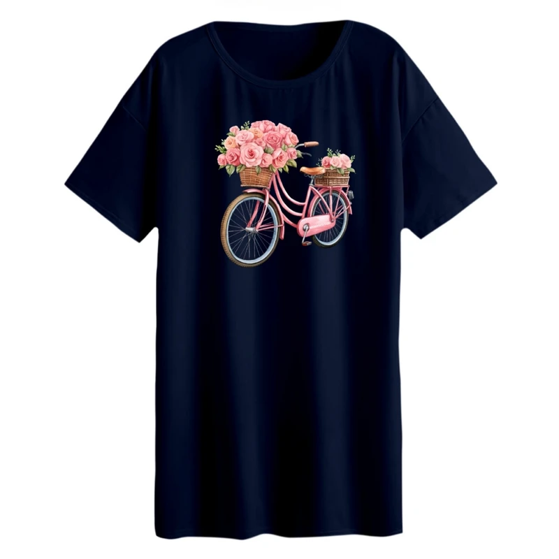 تی شرت لانگ آستین کوتاه زنانه مدل دوچرخه کد 5