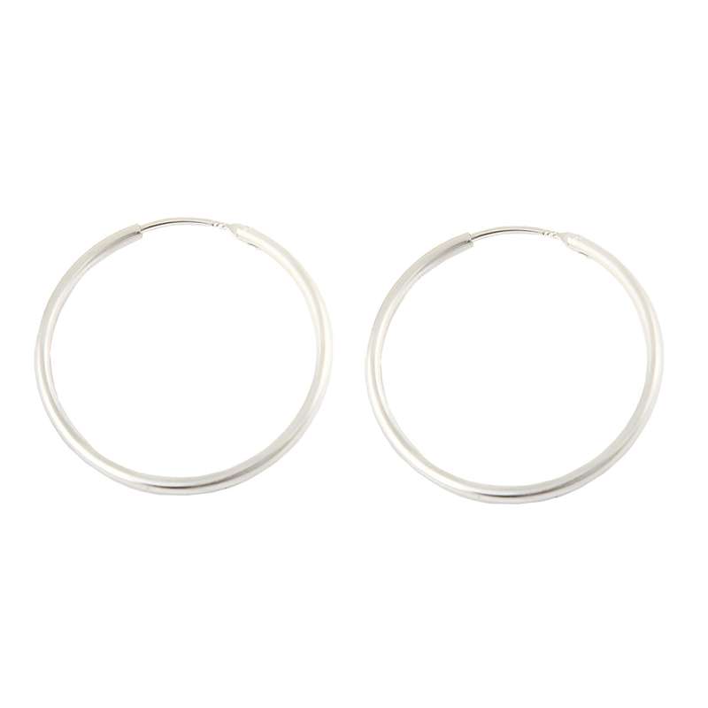 گوشواره نقره زنانه بازرگانی میلادی مدل حلقه ای کد GZN_219 گوشواره نقره زنانه بازرگانی میلادی مدل حلقه ای کد GZN_219