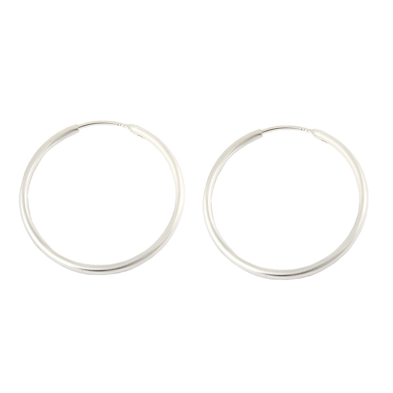 گوشواره نقره زنانه بازرگانی میلادی مدل حلقه ای کد GZN_219 گوشواره نقره زنانه بازرگانی میلادی مدل حلقه ای کد GZN_219