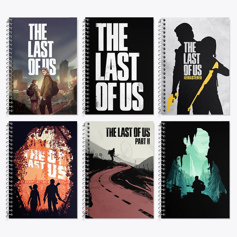 دفتر زبان 50 برگ خندالو مدل دو خط طرح آخرین بازمانده از ما (The Last of Us) کد 613 مجموعه 6 عددی
