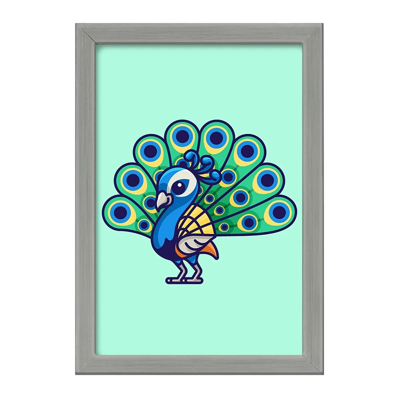 تابلو خندالو طرح حیوانات بامزه طاووس کد 28199