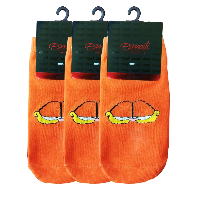 جوراب ساق کوتاه زنانه مدل گارفیلد بسته 3 عددی