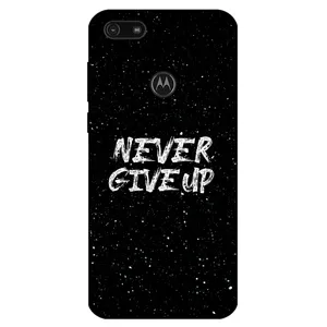 Megafone Never give up 1871 Cover For Motorola Moto E6 Play