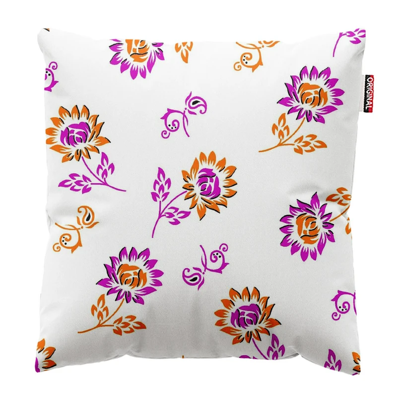 کوسن پاد آفرین طرح گل کد 3437 سایز 40*40 سانتی متر