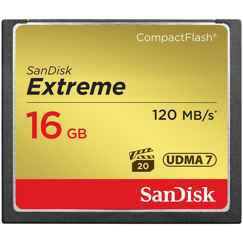 کارت حافظه CompactFlash سن دیسک مدل Extreme سرعت 800X 120MBps ظرفیت 16 گیگابایت