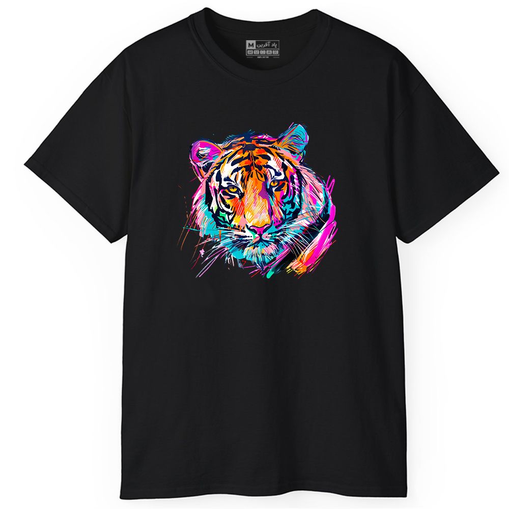 تی شرت آستین کوتاه مردانه پاد آفرین مدل اسپرت طرح ببر کد PT200 -  - 1