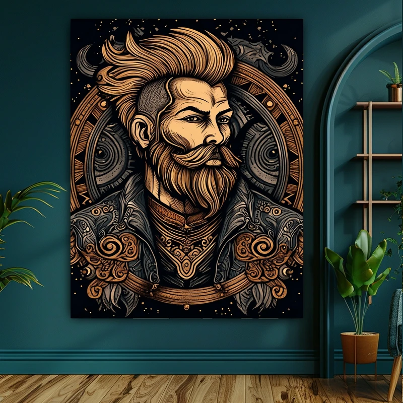 پوستر پارچه ای طرح مخمل آرایشگاه مدل مردانه کد FP104811