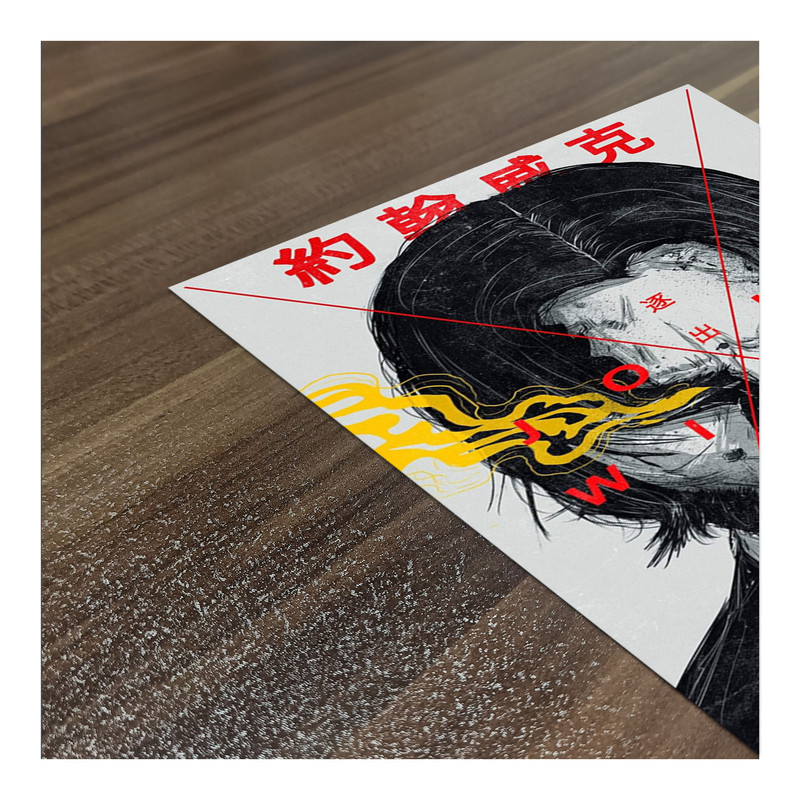 پوستر گوفی مدل والپیپر جان ویک تحت تعقیب در ژاپن طرح John Wick Wanted Japan کد JPN48