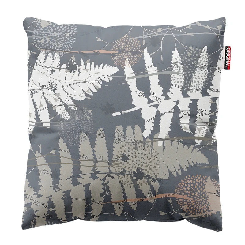 کوسن پاد آفرین مدل مینیمال طرح گل و برگ کد PK403597 سایز 40*40 سانتی متر