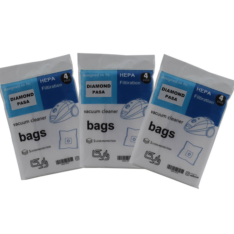 پاکت جاروبرقی رایکا مدل هپا مناسب برای جاروبرقی دیاموند مجموعه 3 عددی