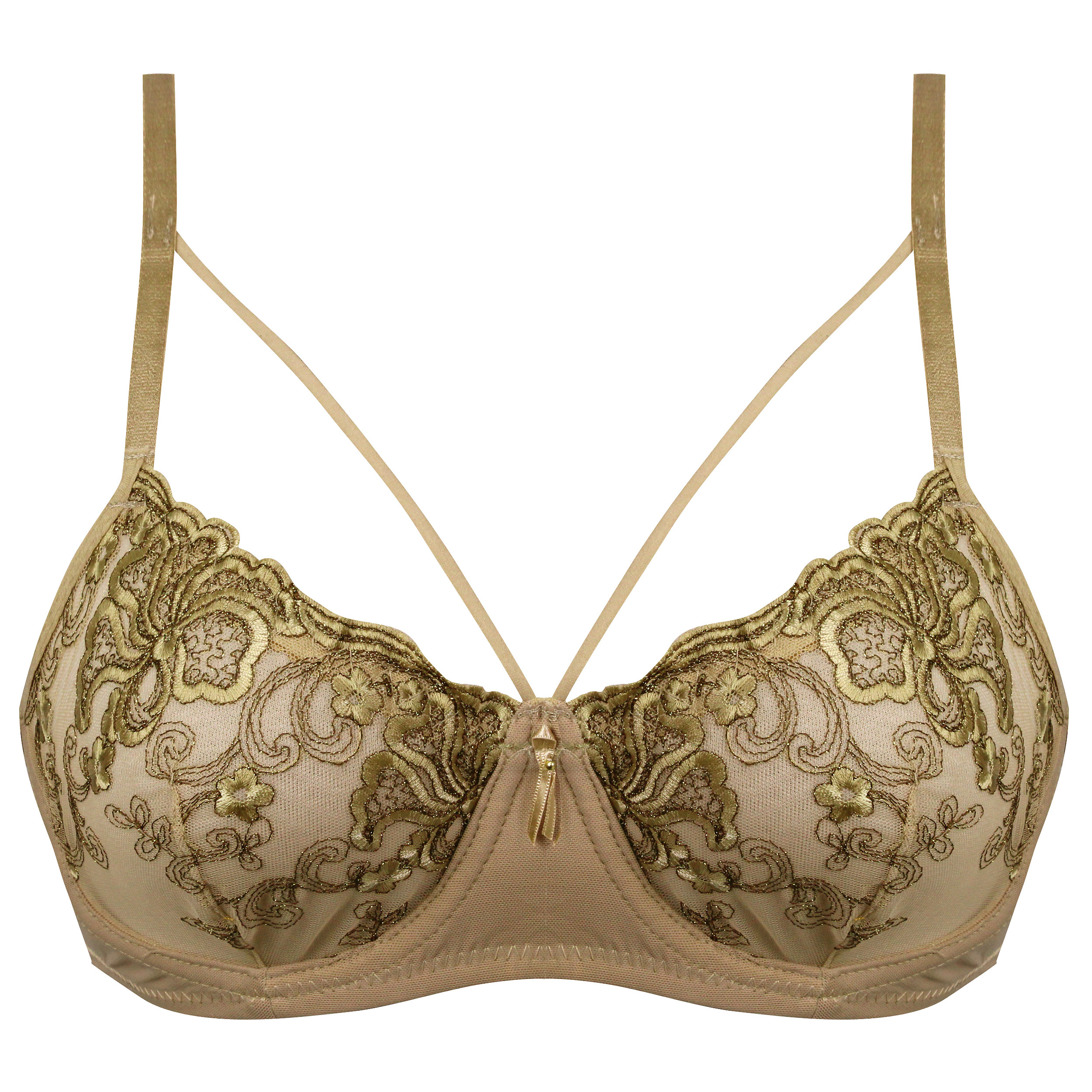 ست شورت و سوتین زنانه کارنا رز مدل گیپور کد 3374 رنگ قهوه ای روشن