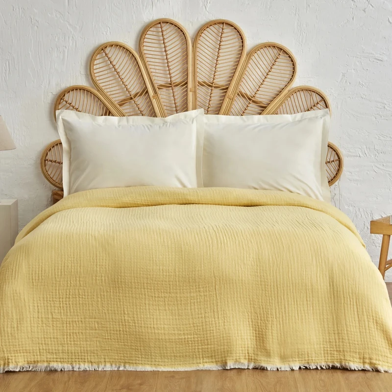 روتختی دو نفره کاراجا هوم مدل Perles Sari Muslin Pike C.K سایز 240x200 سانتی‌متر